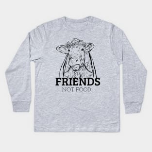 Friends Not Food | Go vegan for the animals Kids Long Sleeve T-Shirt